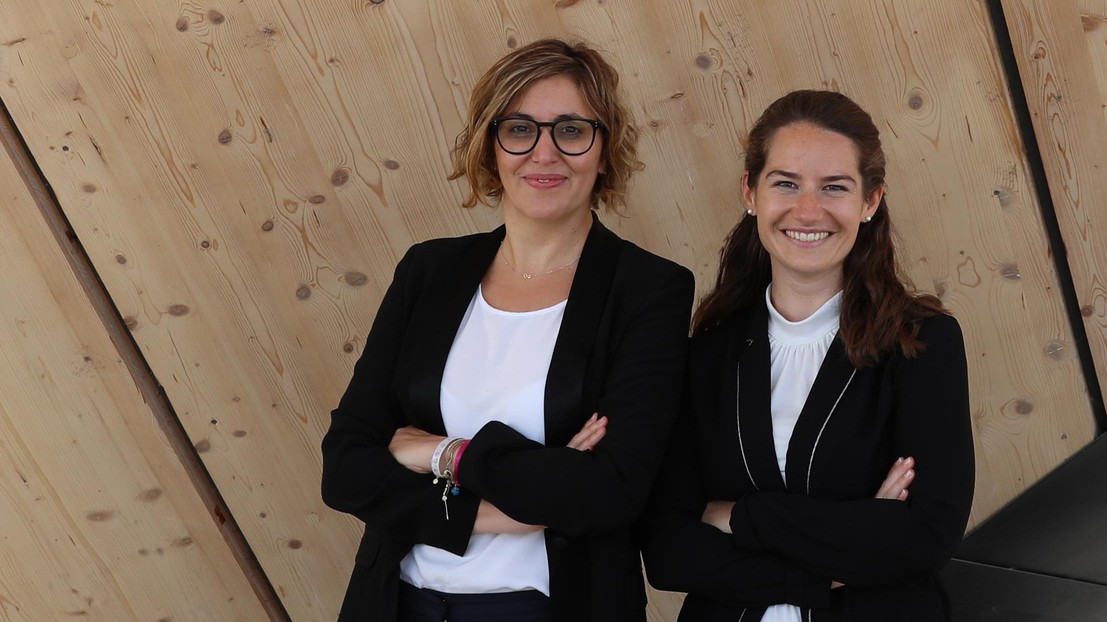 Thamani Dahoun and Margaux Duchamp, cofounders of ArcoScreen.  2022 EPFL/ ArcoScreen- CC-BY-SA 4.0