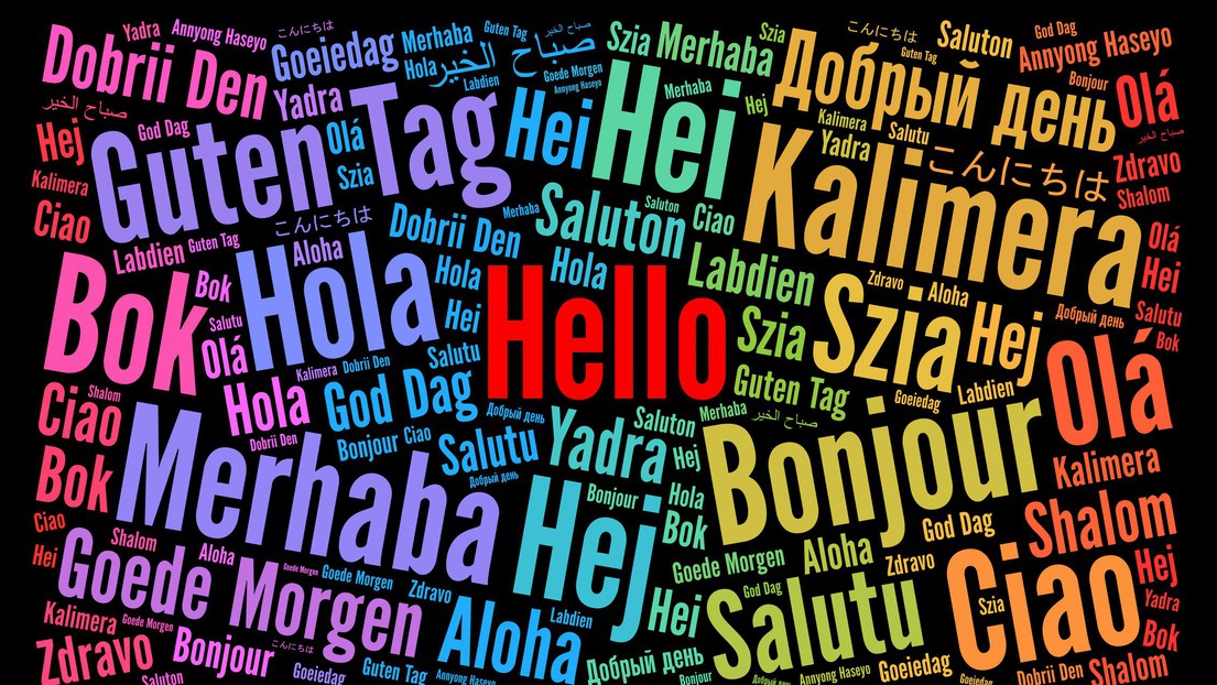 Hello in different languages © iStock