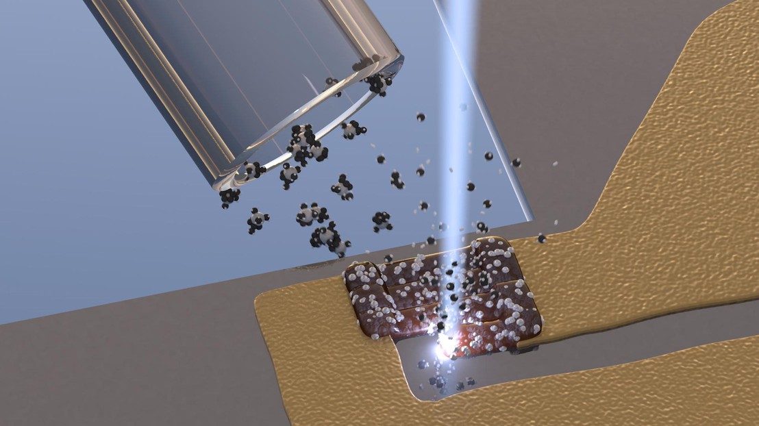 the sensor is made up of highly conductive platinum nanoparticles surrounded by an insulating carbon matrix© 2016 EPFL the sensor is made up of highly conductive platinum nanoparticles surrounded by an insulating carbon matrix© 2016 EPFL