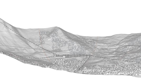 The inhabited infrastructure sits where town and nature meet. © Fiona Pià