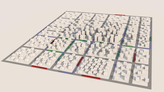 A network of moving walkways in a city center. © 2017 EPFL