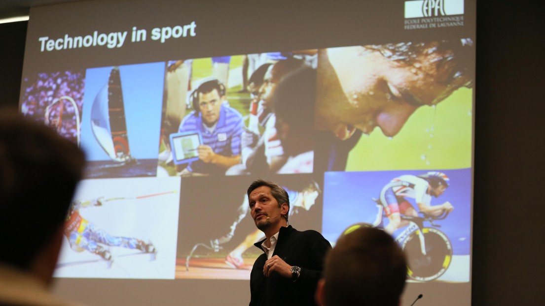 Pascal Vuilliomenet, an EPFL project manager for sports innovation. © A. Herzog/EPFL