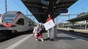 Emmanuel Clédat et Dirk Lauinger on the way to the Swiss Train Challenge. ©Alain Herzog/EPFL