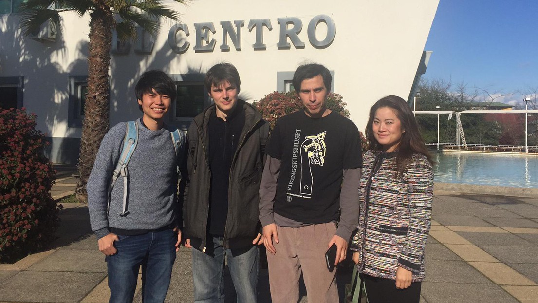 © 2018 EPFL - The scientists' team in Chile, where they tested modular origami robots preventing water from evaporating. © 2018 EPFL - The scientists' team in Chile, where they tested modular origami robots preventing water from evaporating.