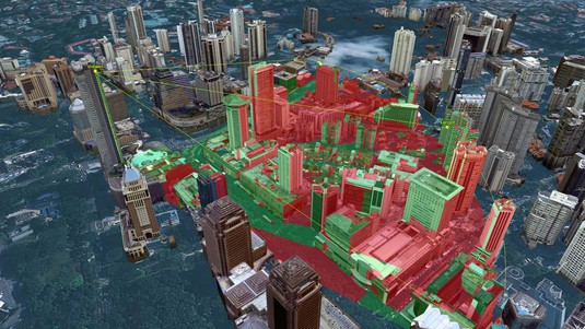 3D Urban Planner, développé à Singapour, permet de visualiser les projets.©Urban Redev. Authority