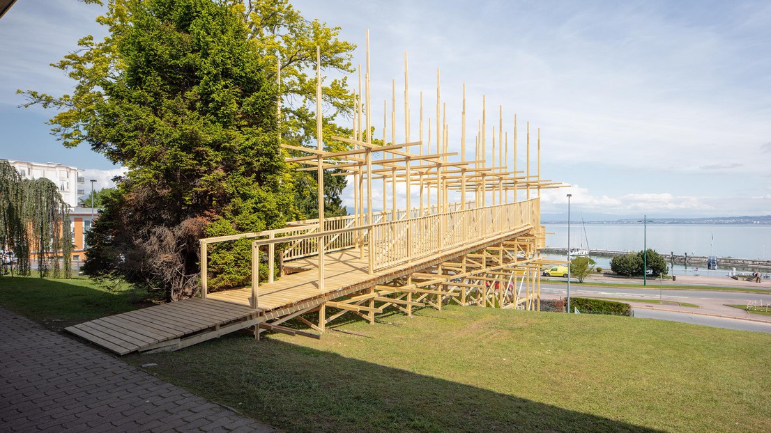 Le Belvédère, construit prêt de la Buvette d'Evian. © Dylan Perrenoud / EPFL