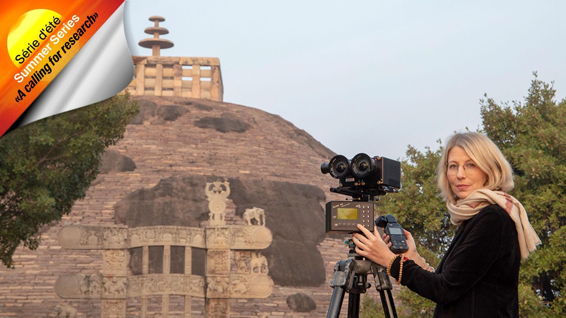 Sarah Kenderdine in Sanchi, India © Leo Meier